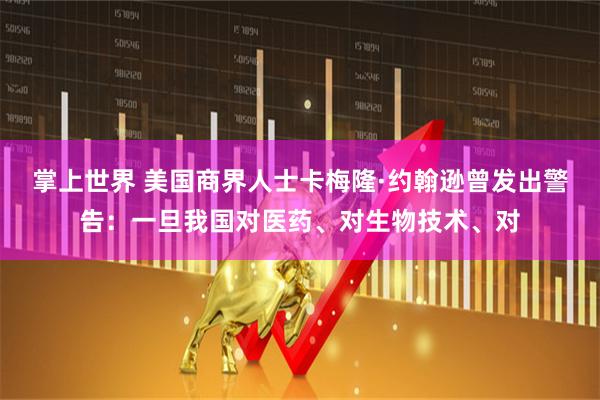 掌上世界 美国商界人士卡梅隆·约翰逊曾发出警告：一旦我国对医药、对生物技术、对