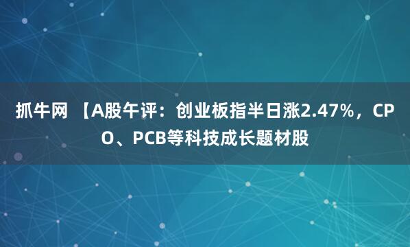 抓牛网 【A股午评：创业板指半日涨2.47%，CPO、PCB等科技成长题材股