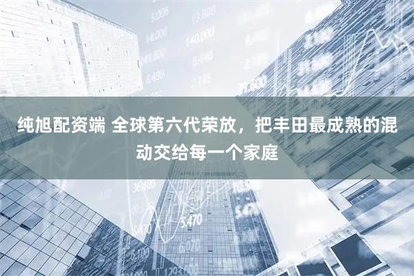 纯旭配资端 全球第六代荣放，把丰田最成熟的混动交给每一个家庭