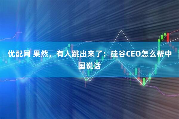优配网 果然，有人跳出来了：硅谷CEO怎么帮中国说话